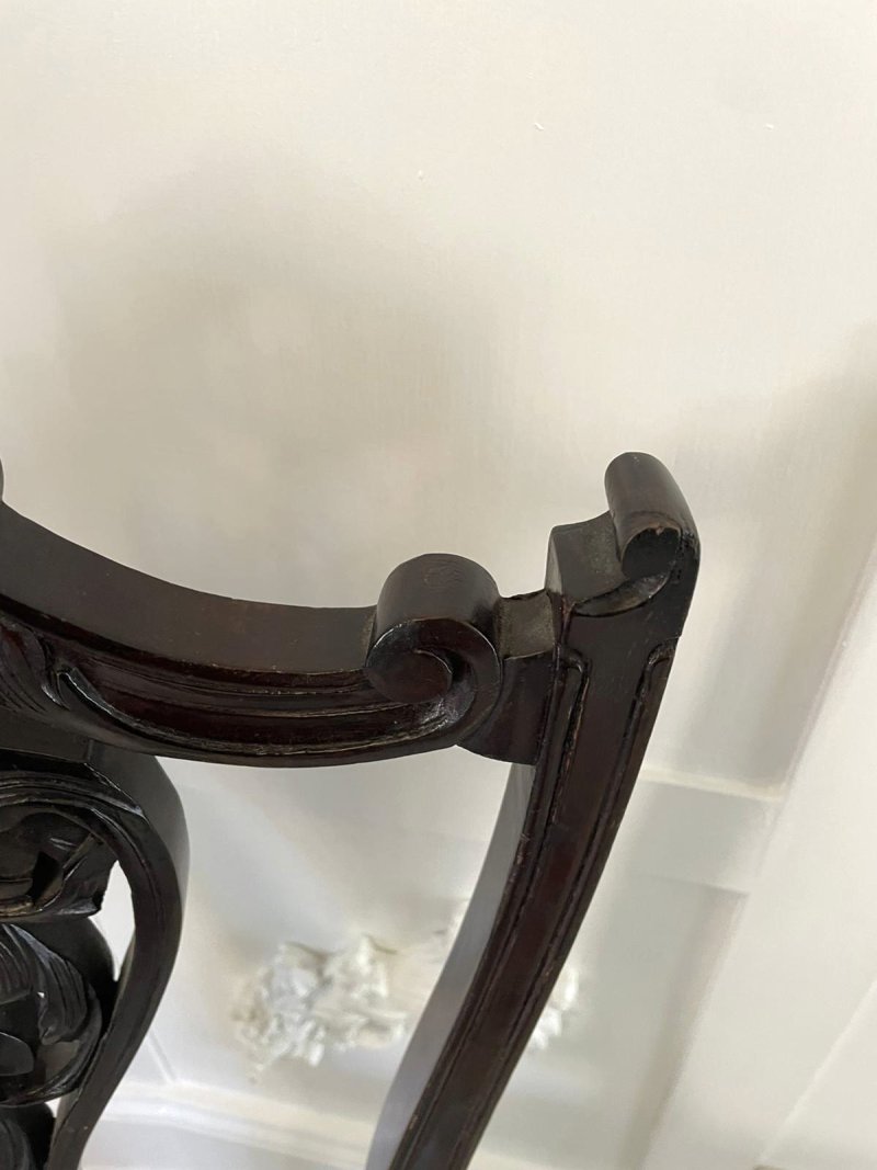 Antique Pair of Quality Victorian Ebonised Side Chairs - Image 12